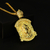 Pingente Jesus É O Dono do Lugar cravejado, banhado a ouro 18K. 

Vendido e entregue por Dezoitok Joias.