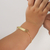 Pulseira Infantil Plaquinha Personalizável Menina - Banhado a Ouro 18K na internet
