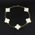 Pulseira Trevo Branco banhada a ouro 18K 