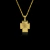 PINGENTE CRUZ QUADRADA FACE DE CRISTO BANHADO A OURO 18K DA MARCA DEZOITOK JOIAS