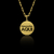 Pingente redondo personalizável banhado à ouro 18K, da marca Dezoitok Joias.