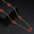 Corrente Trevo Mini Vermelho - 60cm - Banhado a Ouro 18K - comprar online