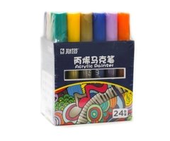 KIT 24 CORES Marcador Acrilico 2,5mm