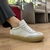 Zapatilla cuero blanca