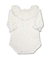 Body Gola Babado Rendado - Manga longa - 100% Pima - Branca