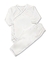 Cj. Body Kimono e Calça - Algodão Pima - Branco com Azul - 02 peças - Acabamento Duplo Picueta