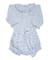 Cj. Bebê Shorts e Body Gola Babado - 100% Pima - Floral Azul - Manga longa