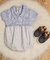 Romper Bolso Bebê Tricot Listras - Azul - comprar online