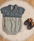 Romper Bolso Bebê Tricot Listras - Verde - comprar online