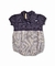 Romper Bolso Bebê Tricot Listras - Marinho