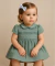 Vestido Infantil Lilibeth - Casinha de abelha - 100% algodão - Verde - comprar online