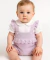 Conjunto Bebê Romper e Body - Babado Escalope Lavanda - Algodão Pima + Tricot - comprar online