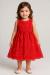 Vestido Infantil Ana - Laise Vermelha 3D - 100% Algodão - loja online
