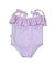 Maiô Infantil Alças - Vichy Rosa