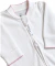 Macacão Longo Bebê Zíper Duas Vias- Algodão Pima Jacquard Texturizado - Branco Picueta Rosa - comprar online