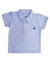 Polo Infantil - Manga curta - 100% Algodão Pima - Cinza Mescla