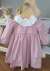 Vestido Infantil Amor Perfeito - Veludo Bordado - 100% Algodão - Rosê na internet