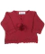 Cardigan Pompom Infantil- Bordeaux