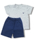 Pijama Infantil Curto - 100% Pima - Short e Blusa - Cinza Mescla