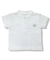 Camiseta infantil - Algodão Pima- Botões- Branca