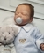 Saída Maternidade Bebê - Teddy Bear - Tricotil- 100% Algodão - Azul Bebê - 02 peças - comprar online