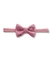 Tiara Linho Rosa Chiclete - Bordado Manual - 2 Rosas