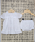Batinha Bebê Cambraia - Bordado Manual Rosa- 100% Algodão- 02 peças - Little Bloom - Roupas e Pijamas para Bebês e Crianças