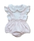 Cj. Bebê Jardineira e Body - 100% Pima - Vichy Rosa