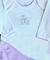 Pijaminha Bebê - 100% Pima - Flores do Campo - Lilás - comprar online
