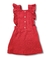 Vestido Jardineira Infantil- Stacy - Linho Vermelho