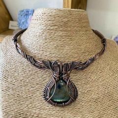 Gargantilla Wicca con Labradorita Dorada - comprar online