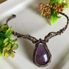 Gargantilla Wicca con Amatista - comprar online