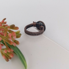 Anillo Cobre Viejo con Piedra Fluorita (#5 1/2) en internet
