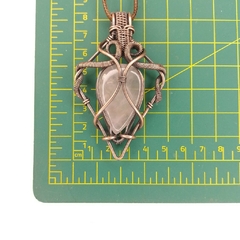 Colgante Cobre Viejo con Cuarzo Rosa - tienda online