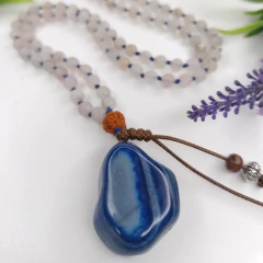 Japamala 108 Cuentas con Piedra Sodalita Rolada en internet