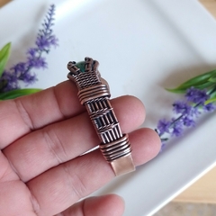 Brazalete Cobre Viejo con Malaquita en internet