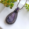 Colgante Cobre Viejo con Charoita y Tercer Ojo de Amatista - comprar online