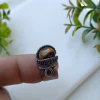 Anillo Cobre Viejo con Ojo de Tigre (Ajustable #4 al #6) - comprar online