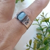 Anillo Cobre Viejo con Ónix Cielo (Ajustable #9 al #11) - comprar online