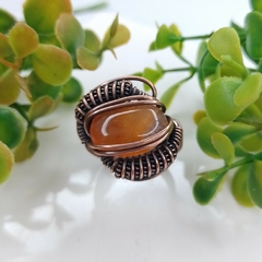 Anillo Cobre Viejo con Ágata (#8) - comprar online