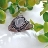 Anillo Cobre Viejo con Piedra Cuarzo Rosa (#9 1/2) - comprar online