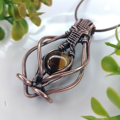Colgante Cobre Viejo con Ojo de Tigre - comprar online
