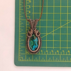 Colgante Cobre Viejo con Malaquita y Crisocola - tienda online