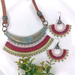 Collar Catalina con Aros Mini Abanicos en internet