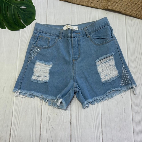 Short mom jean brillo - comprar online