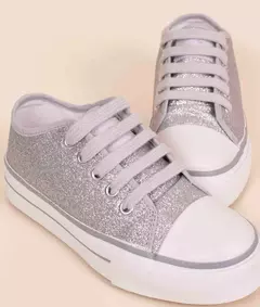 Zapa Glitter plata - comprar online
