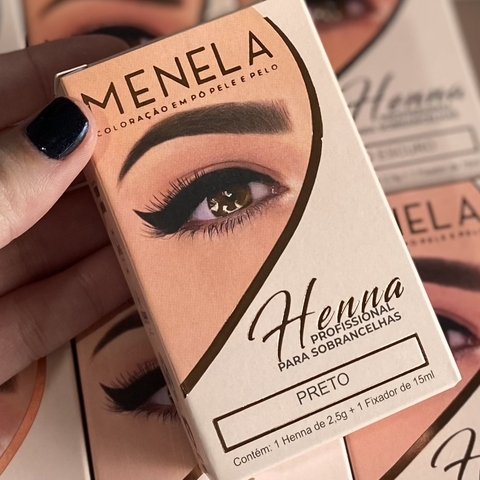 Henna Profissional para Sobrancelhas Menela - Preto