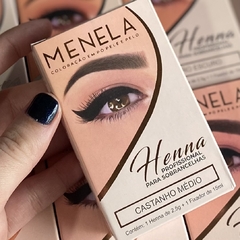 Henna Profissional para Sobrancelhas Menela - Castanho Médio