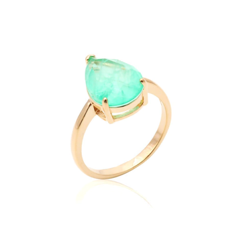 Anel Gota Fusion Colombiana Dourado