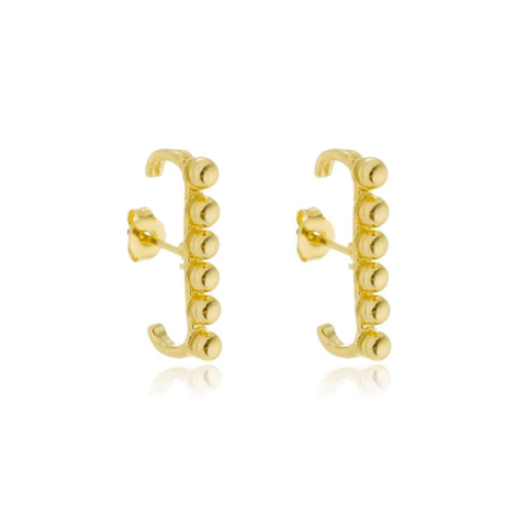 Brinco Ear Hook Poás Dourado